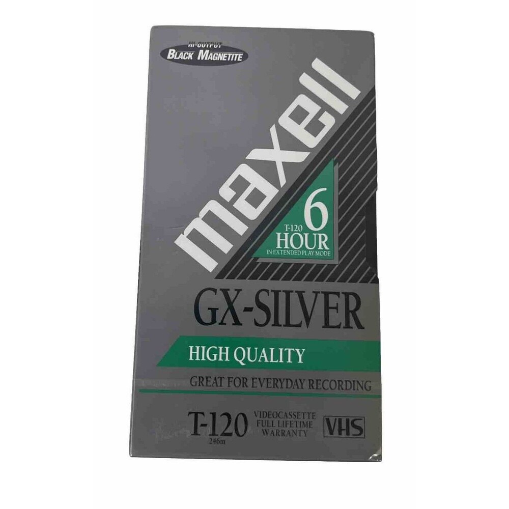 Maxell GX-Silver Black Magnetite T-120 VHS Video Tape  Factory Sealed